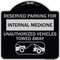 Signmission Reserved Parking for Internal Medicine Unauthorized Vehicles Towed Away, A-DES-BS-1818-23095 A-DES-BS-1818-23095 - alternate 1